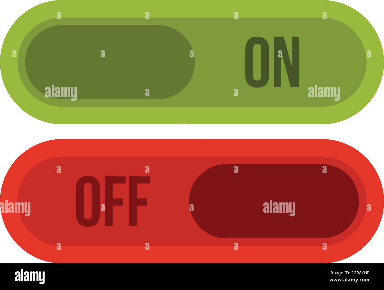 Button on off Stock Vector Images - Alamy