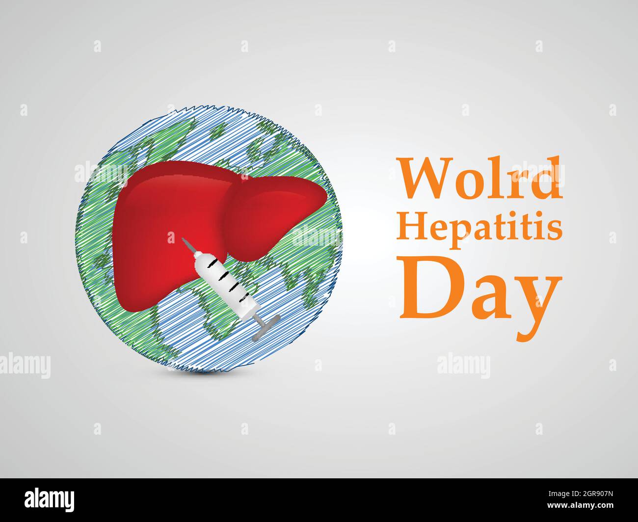 World Hepatitis Day awareness Stock Vector