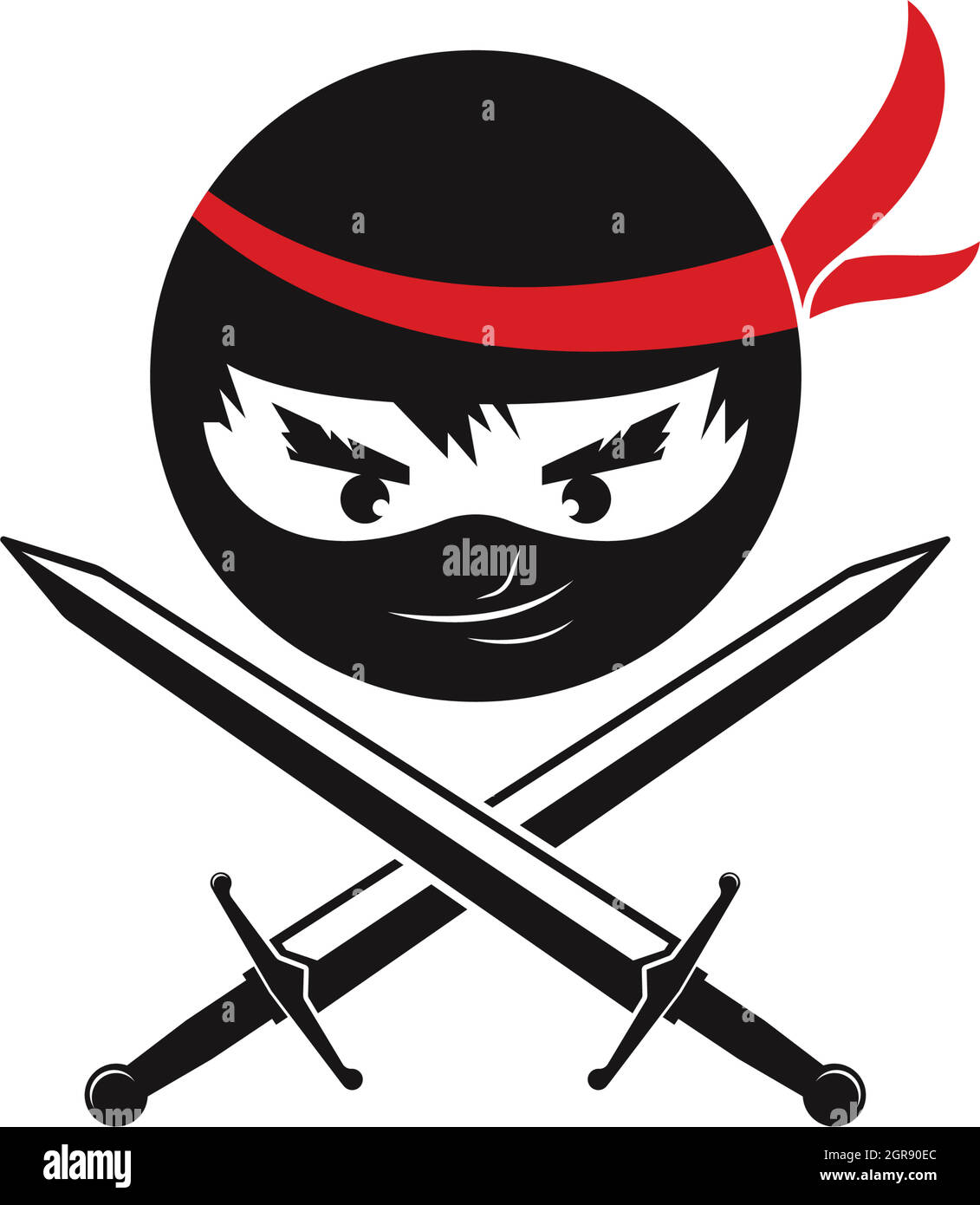 Ninja Asiático Preto Dos Desenhos Animados Na Máscara Ilustração do Vetor -  Ilustração de caratê, escuro: 78991645