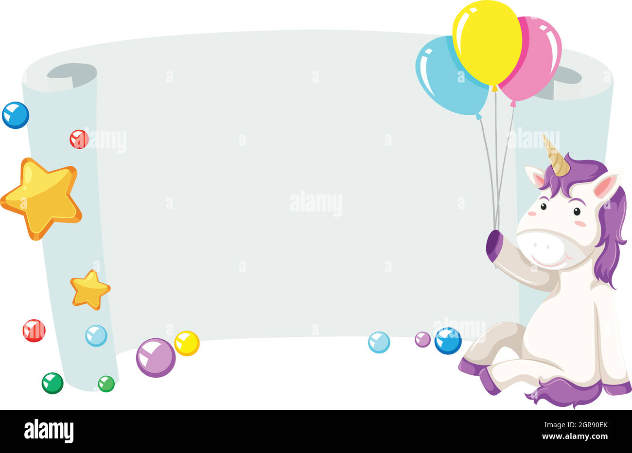 Unicorn on blank border Stock Vector Image \u0026 Art - Alamy, image size:1300x932