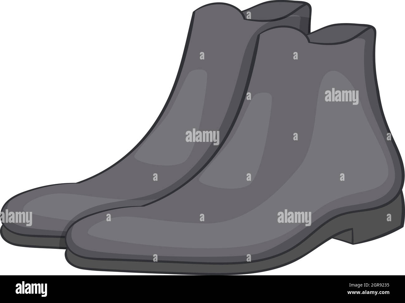 Mens winter boot icon, cartoon style Stock Vector