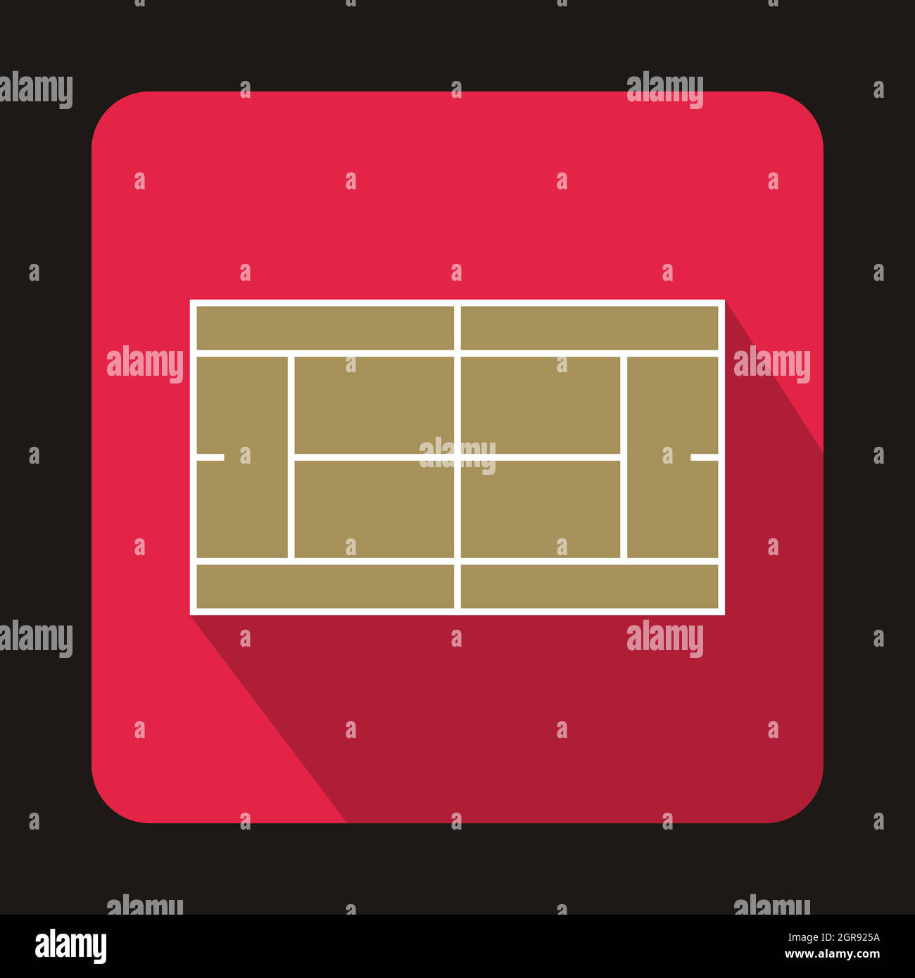 Tennis court icon, flat style Stock Vector Image & Art Alamy