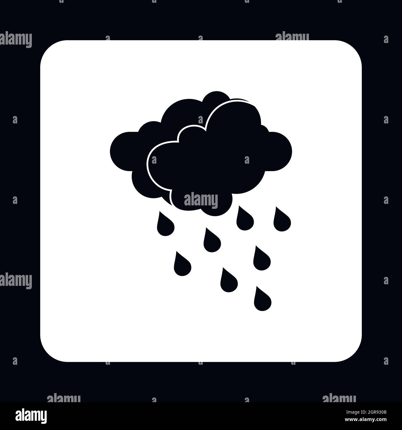 Cloud with rain icon, simple style Stock Vector Image & Art - Alamy