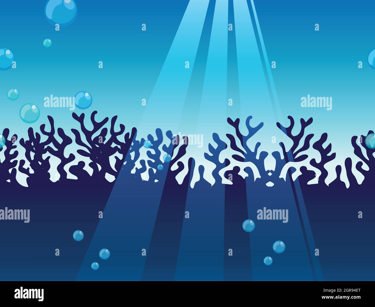 Seamless background with underwater scene Stock Vector Image & Art - Alamy