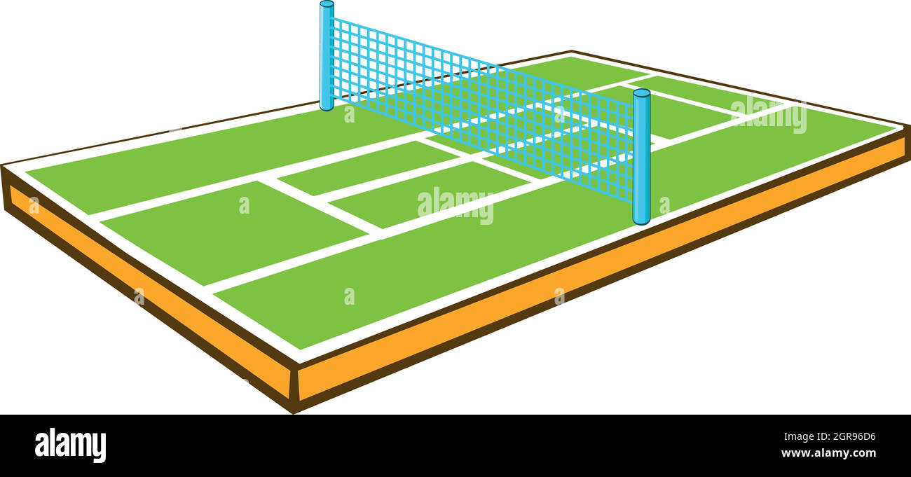 Tennis court icon, cartoon style Stock Vector Image & Art - Alamy