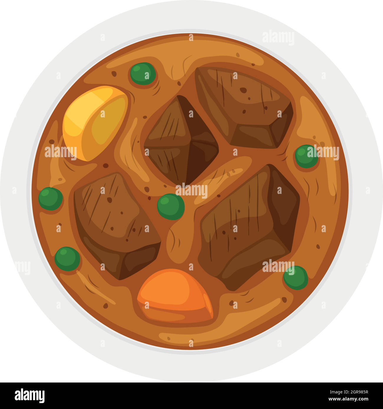 Beef stew in the bowl Stock Vector Image & Art - Alamy