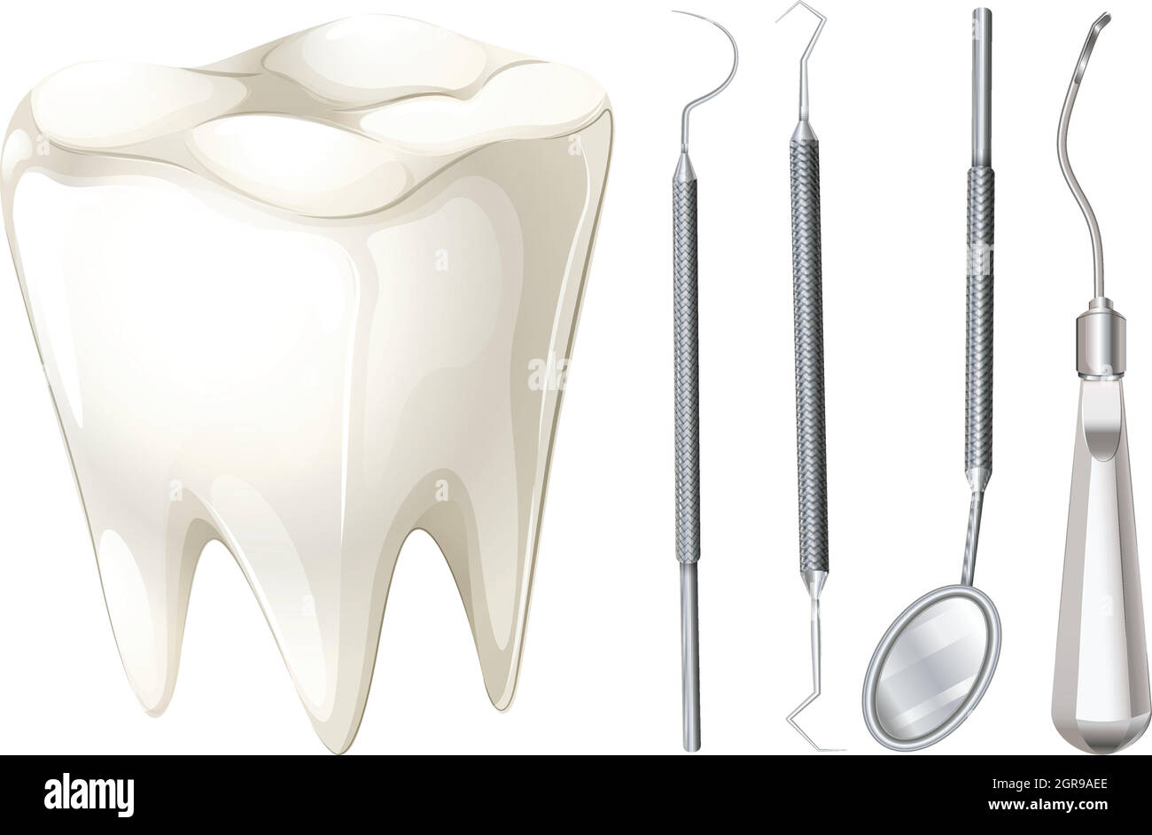 Dental set with tooth and equipment Stock Vector Image & Art - Alamy