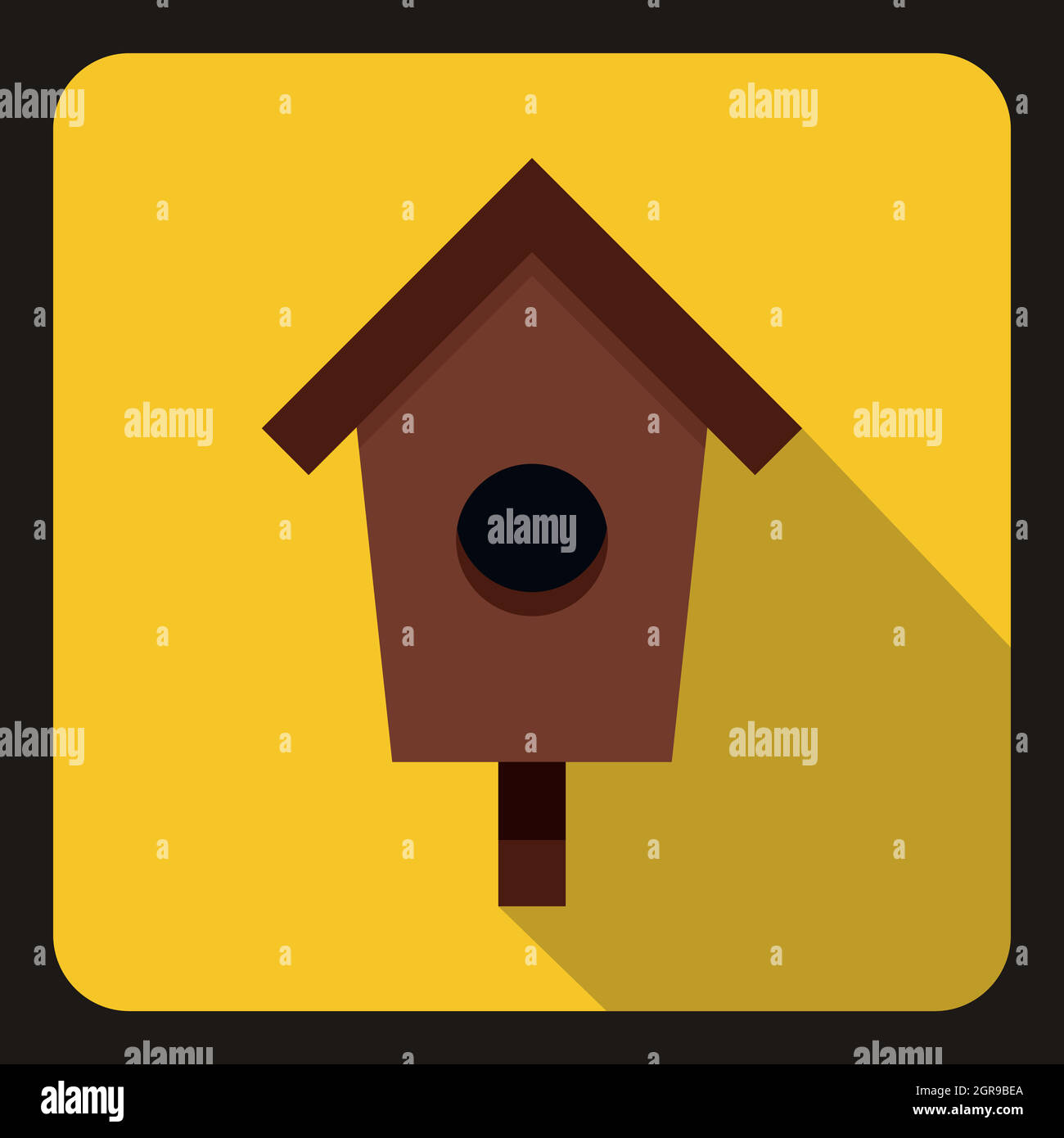 Birdhouse or nesting box icon. flat style Stock Vector