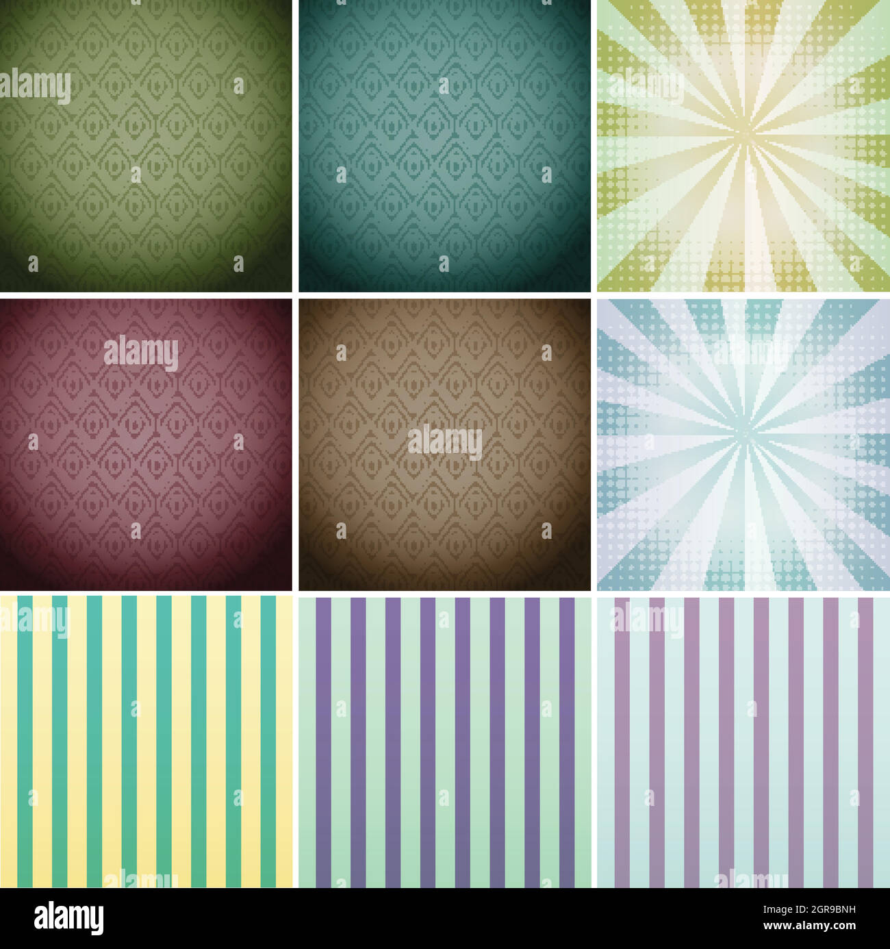 Different design of wallpapers Stock Vector