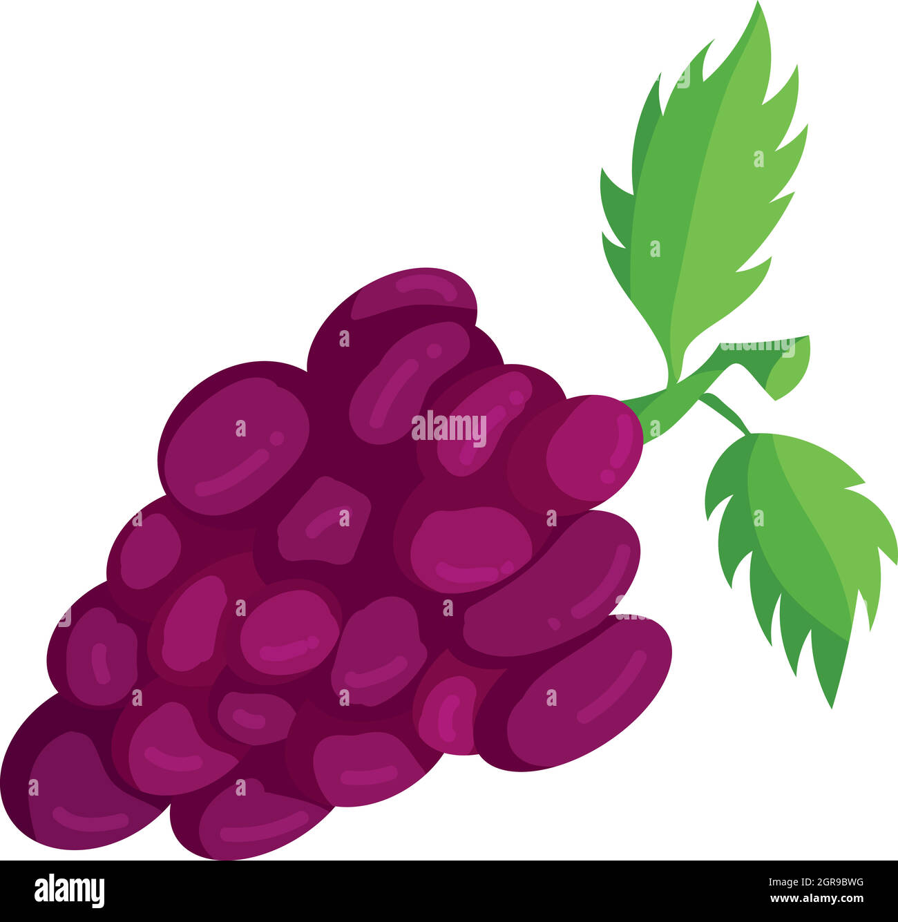 Bunch of grapes icon, cartoon style Stock Vector Image & Art Alamy