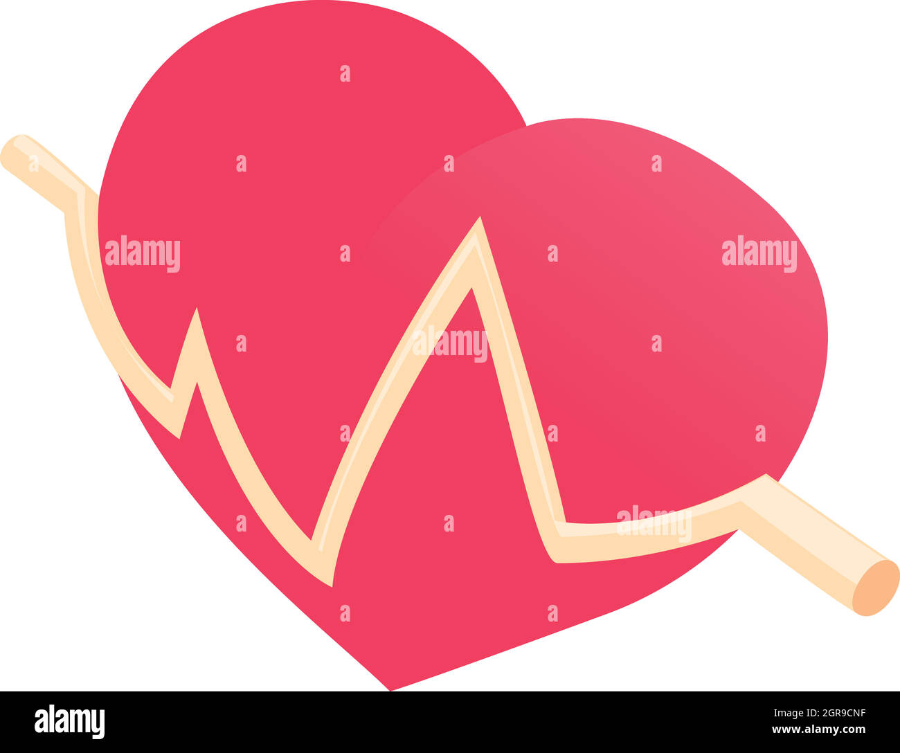 Heartbeat icon, cartoon style Stock Vector Image & Art - Alamy