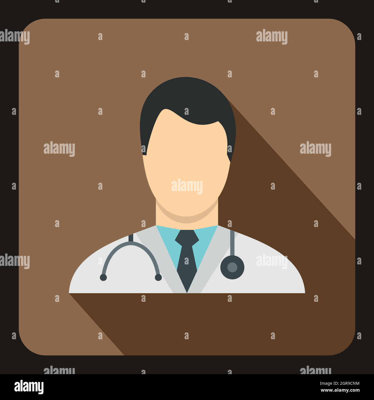 Doctor icon, flat style Stock Vector Image & Art - Alamy