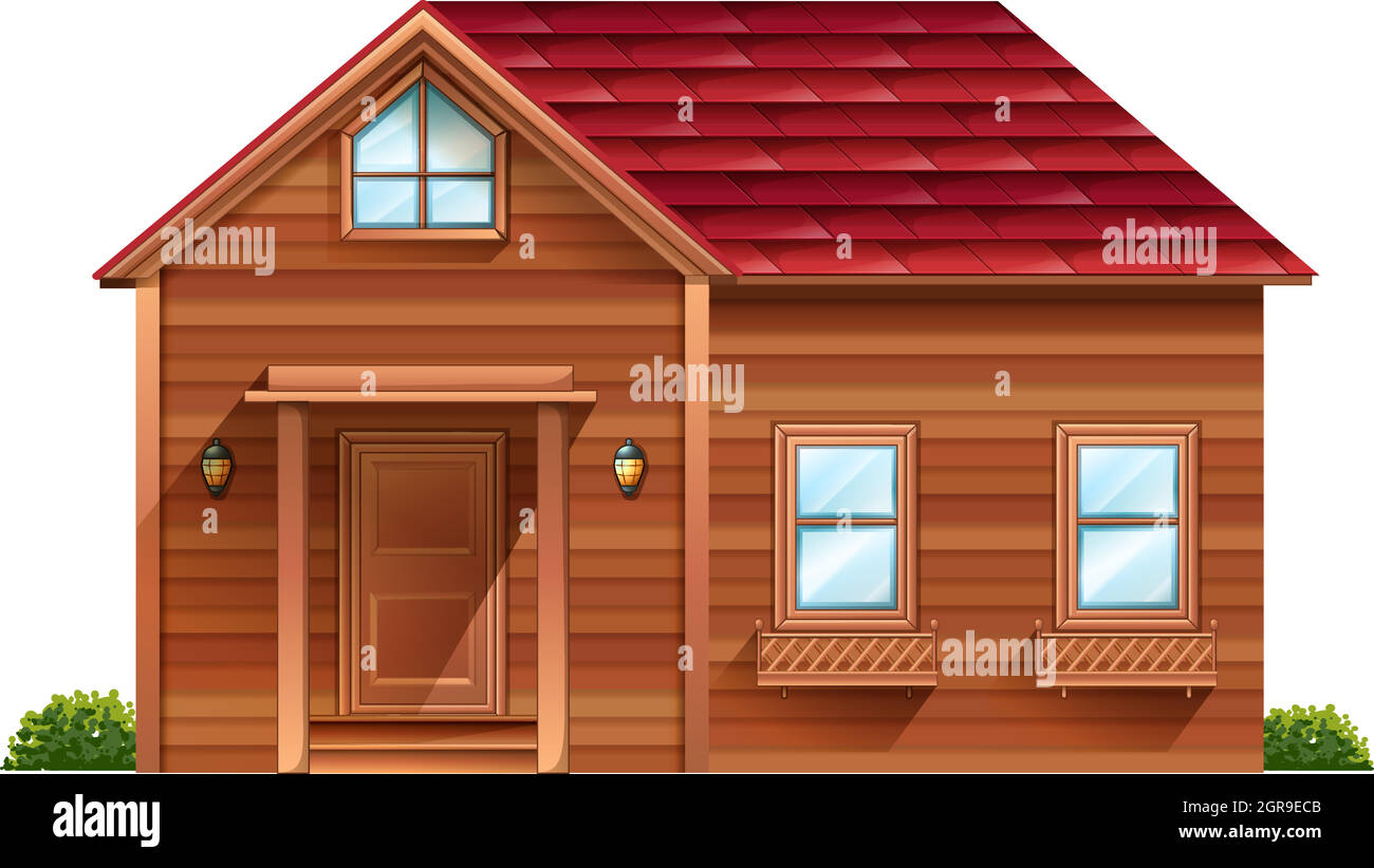 A wooden house Stock Vector