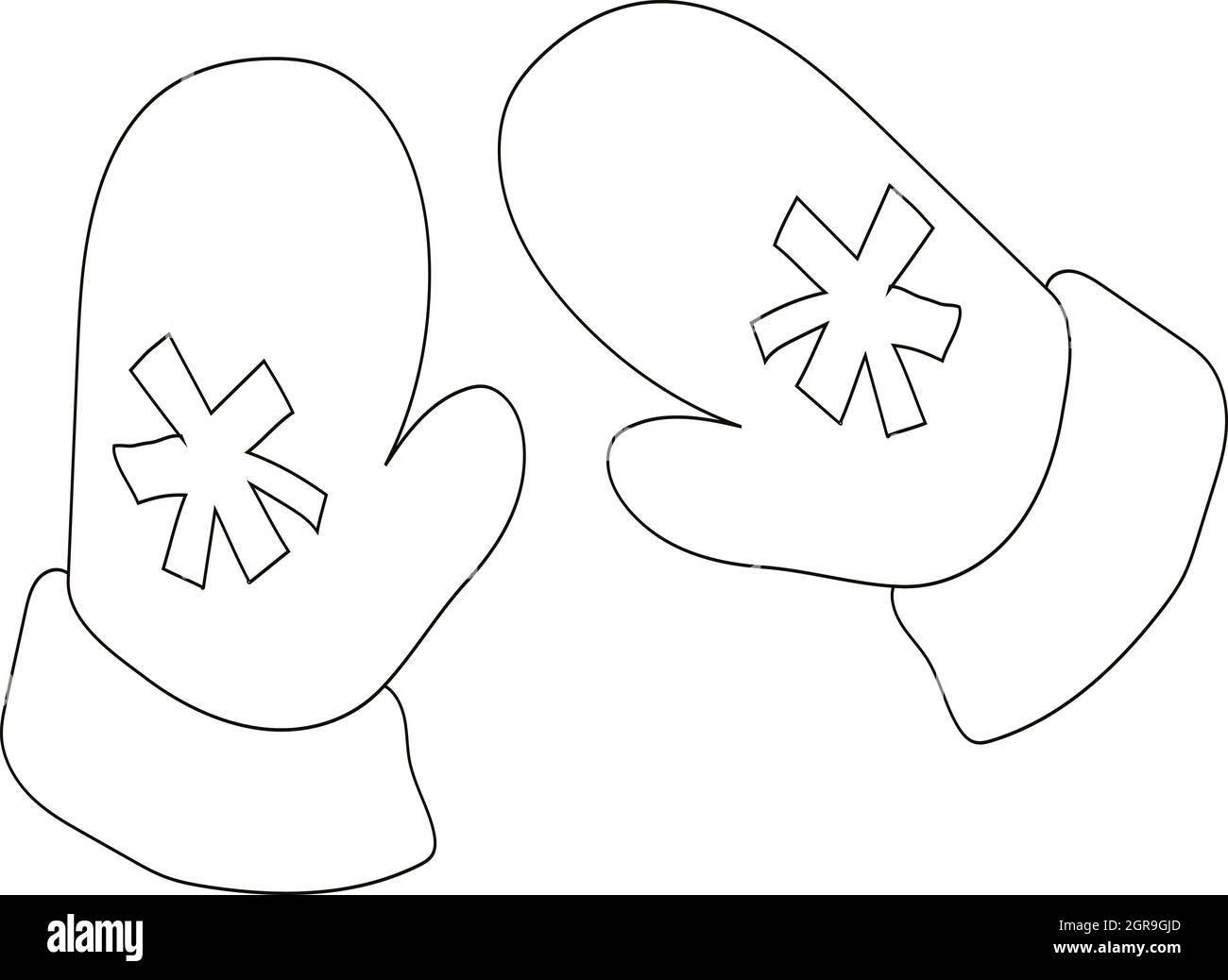 Mittens icon, outline style Stock Vector Image &amp; Art - Alamy