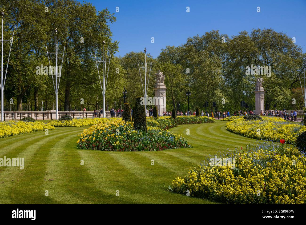 Garden close to Buckingham Palace at London city, United Kingdom Stock Photo