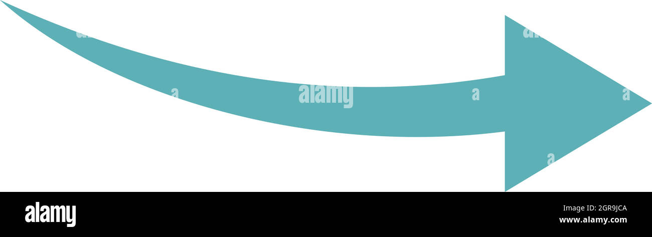 Curve arrow icon, flat style Stock Vector Image & Art - Alamy