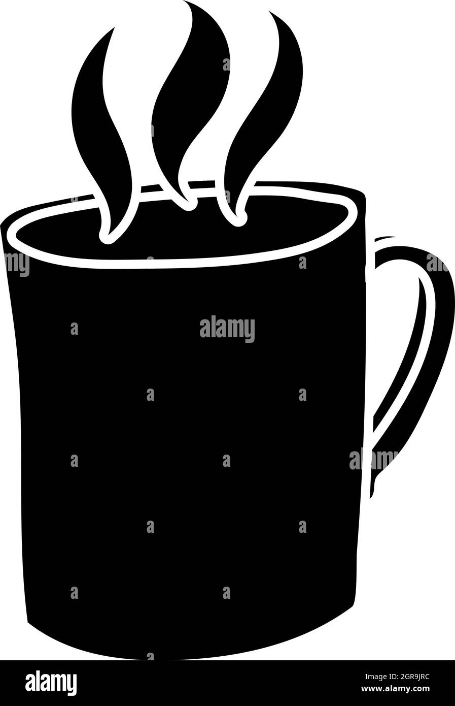 Mug of hot drink icon, simple style Stock Vector