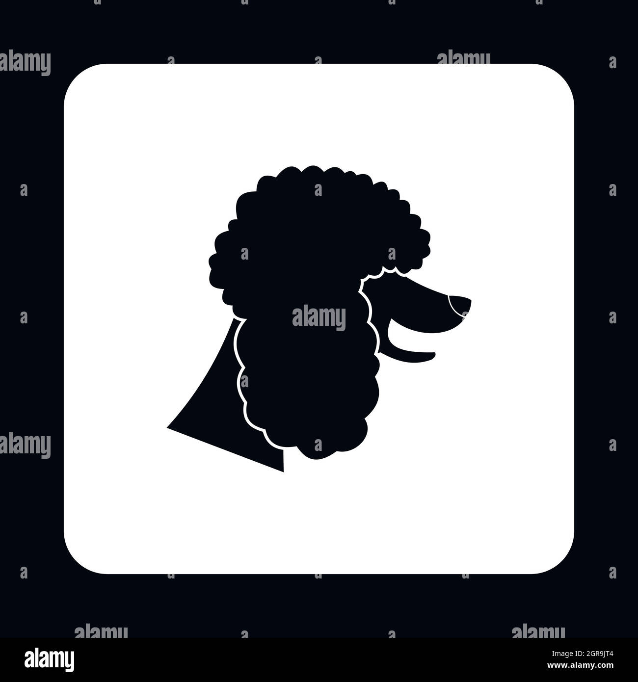 Poodle dog icon, simple style Stock Vector Image & Art - Alamy