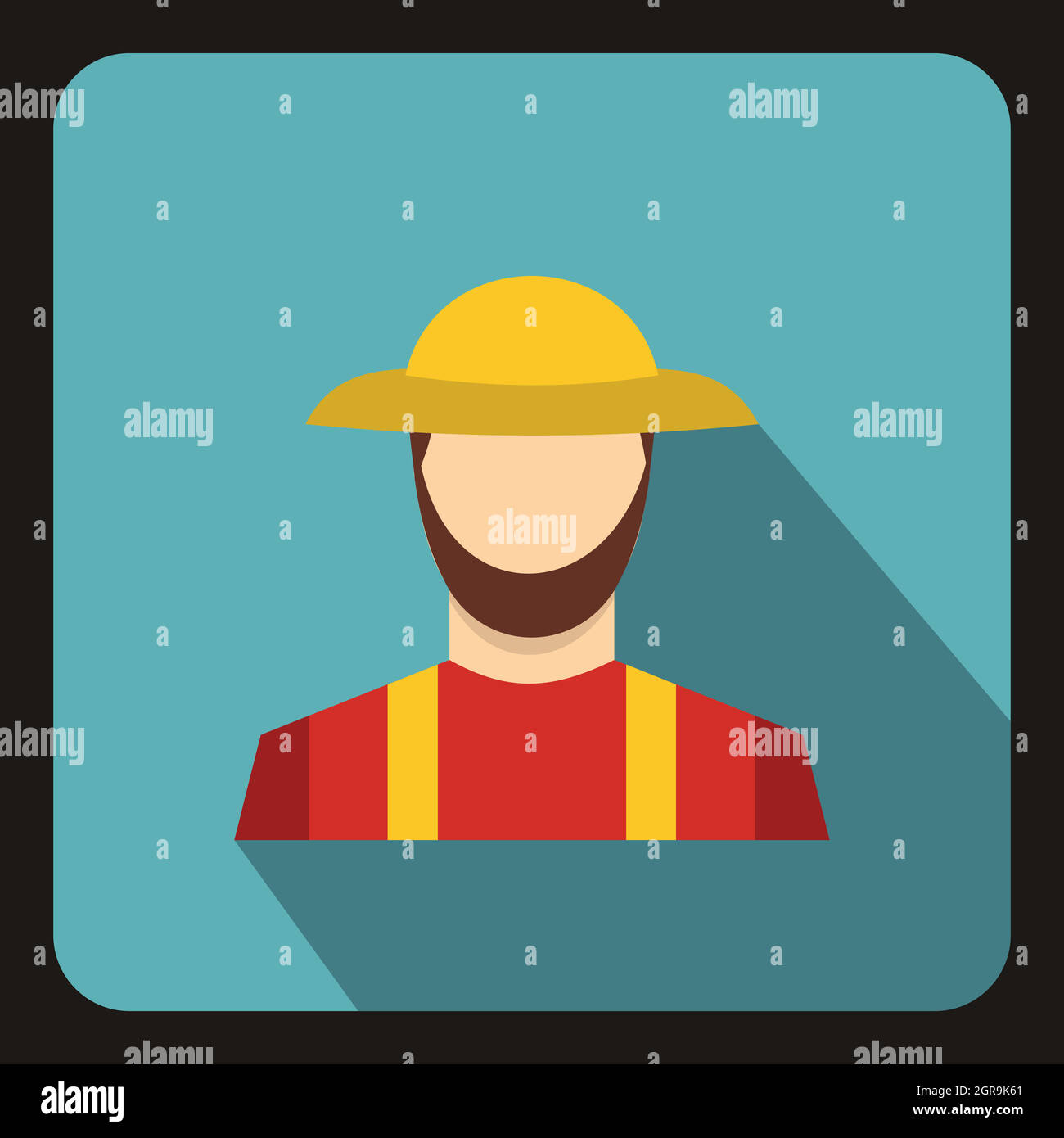Farmer icon flat style Stock Vector Images - Alamy
