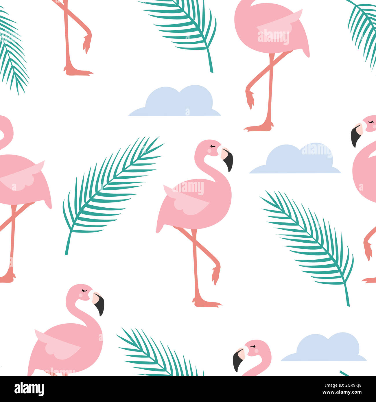 Tropical flamingo seamless pattern vector Stock Vector Image & Art - Alamy