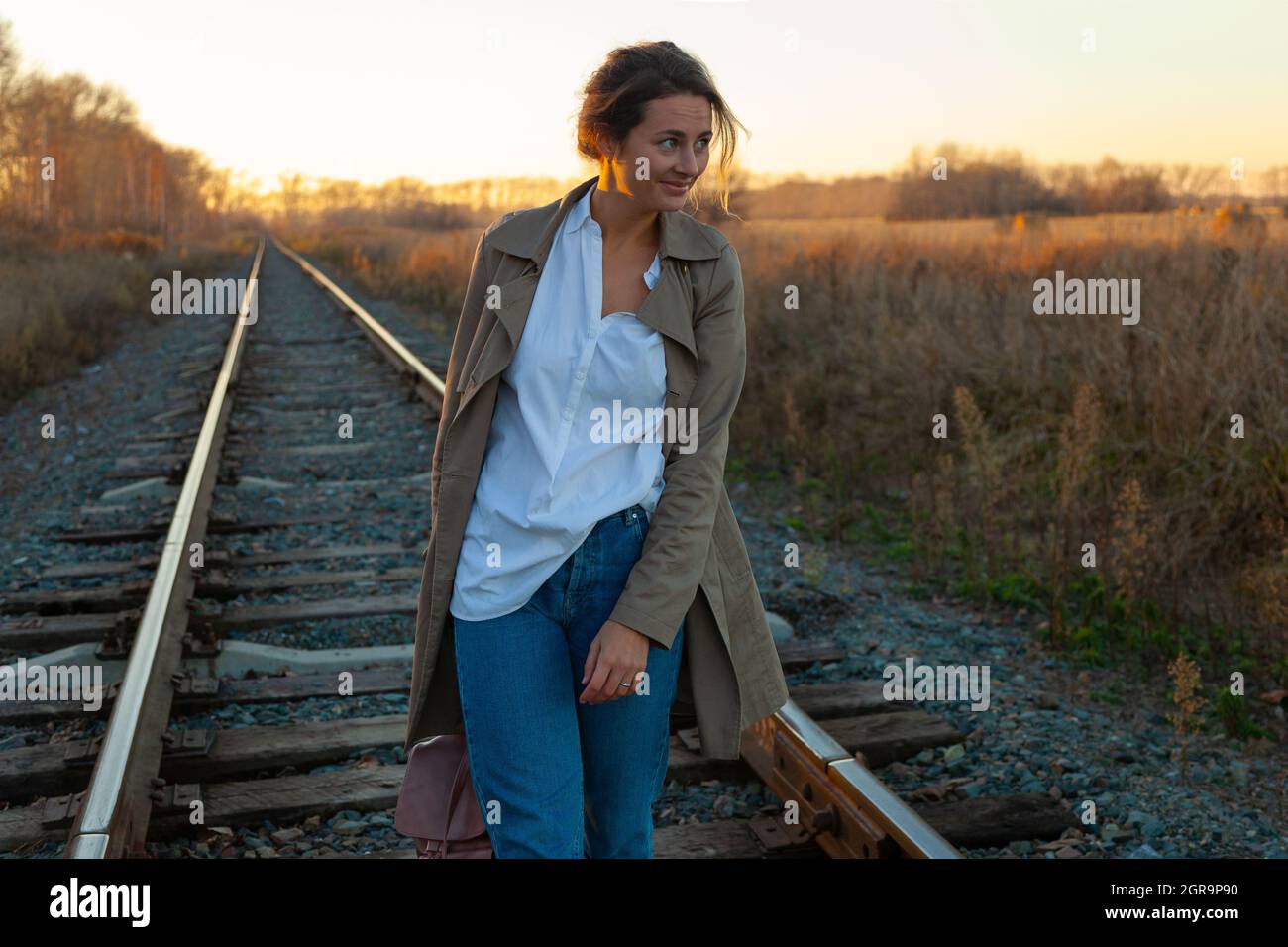 Beige Trench Coat High Resolution Stock Photography and Images - Alamy