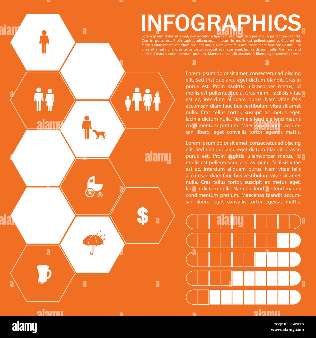 An infographics of humans Stock Vector