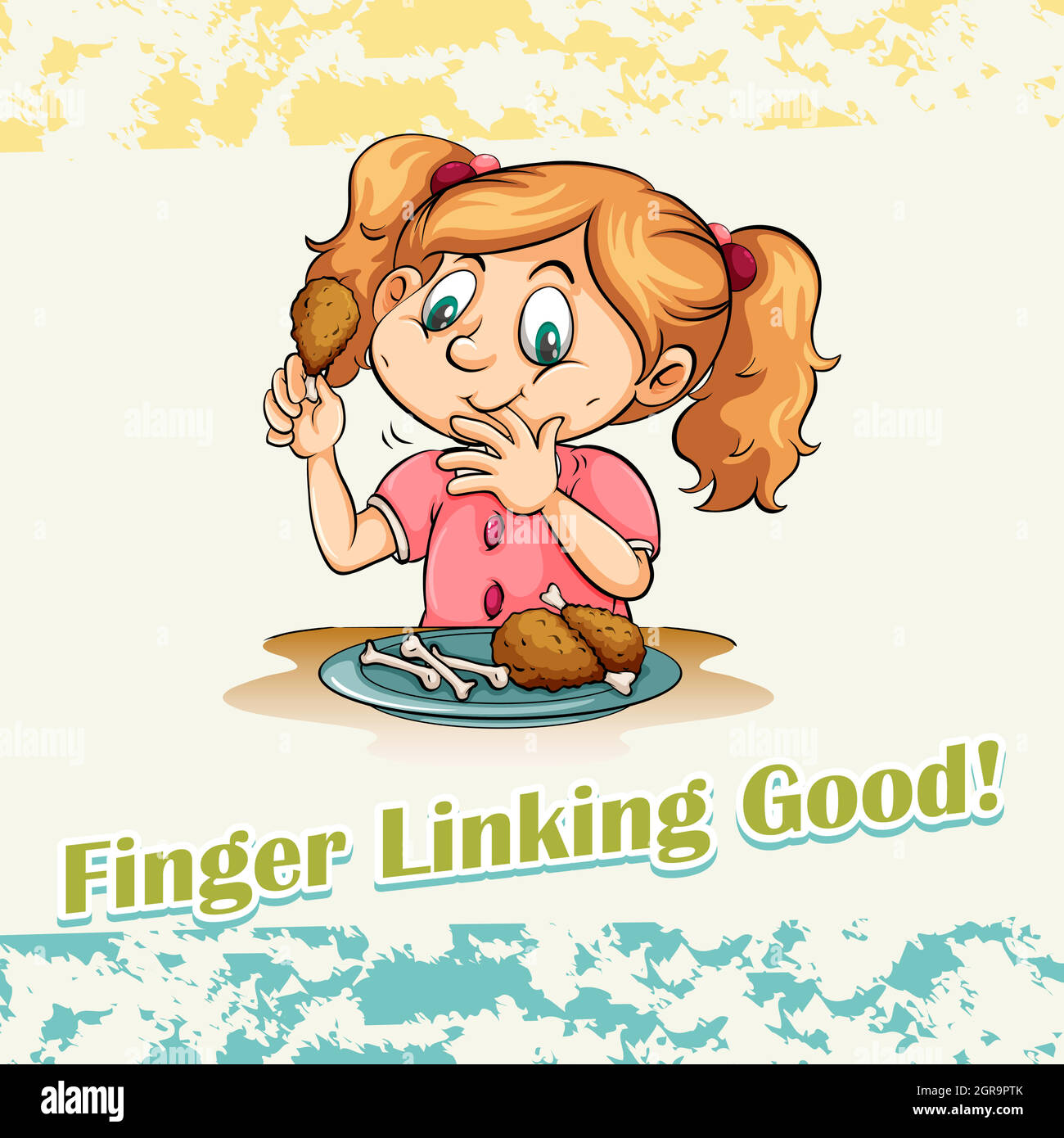 Idiom finger linking good Stock Vector