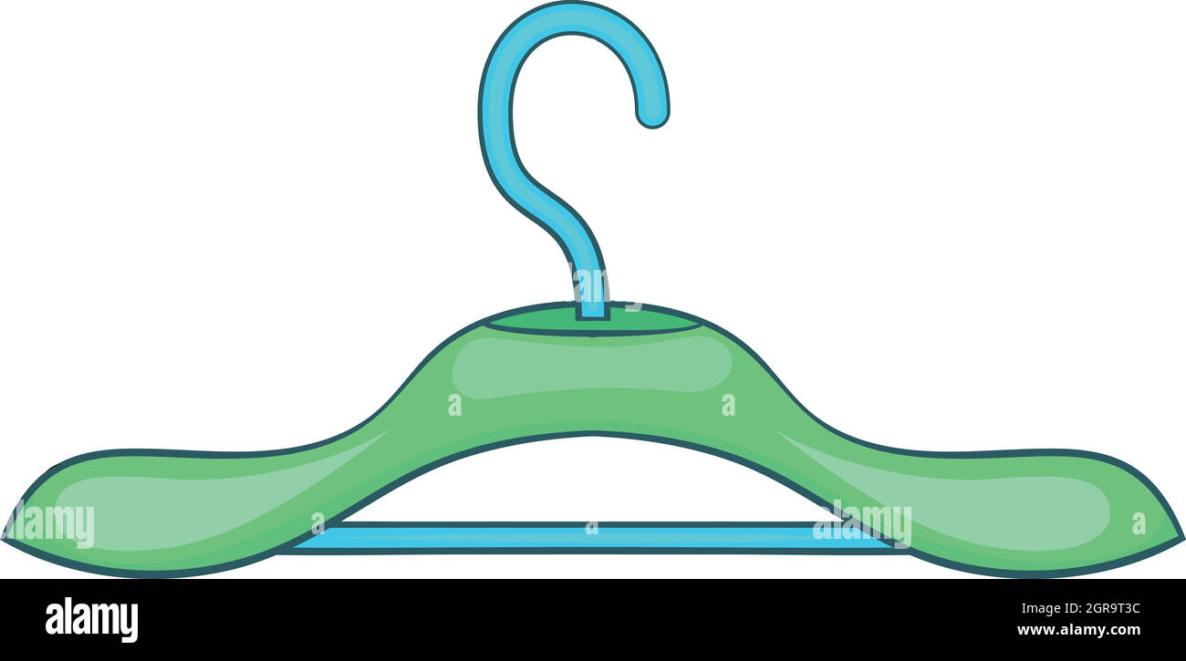 Clothing hanger icon, cartoon style Stock Vector