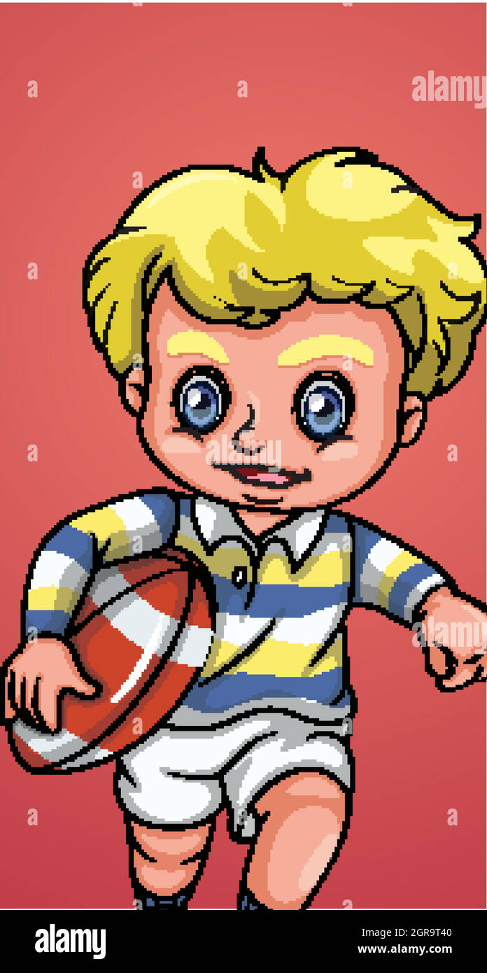 Kids playing rugby Stock Vector Images - Alamy