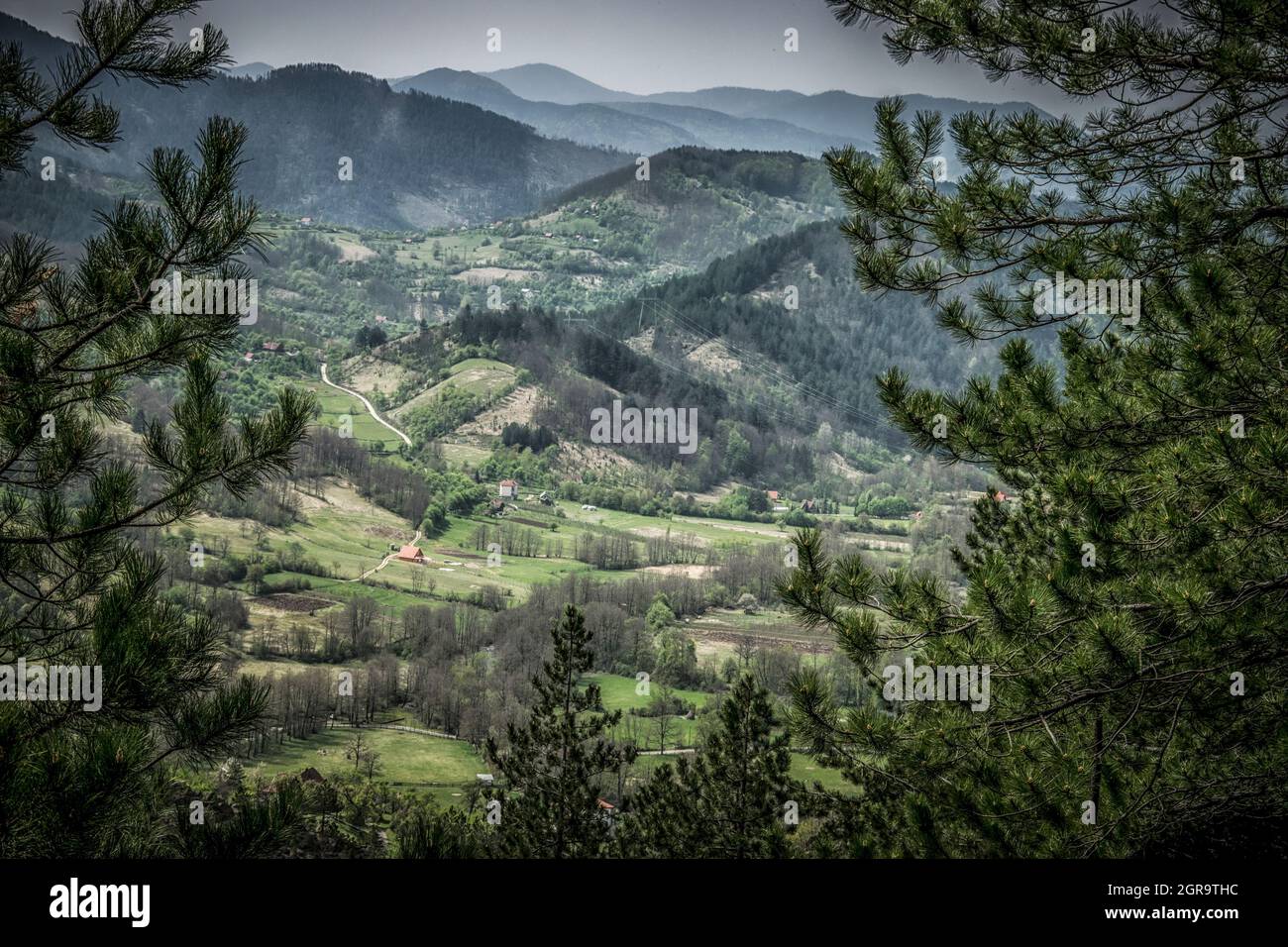 Beautiful view of Mokra Gora landscape in spring Stock Photo