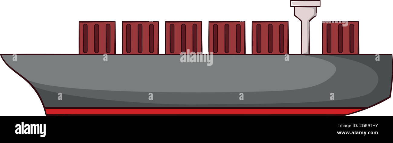 Container ship cartoon illustration hi-res stock photography and images ...