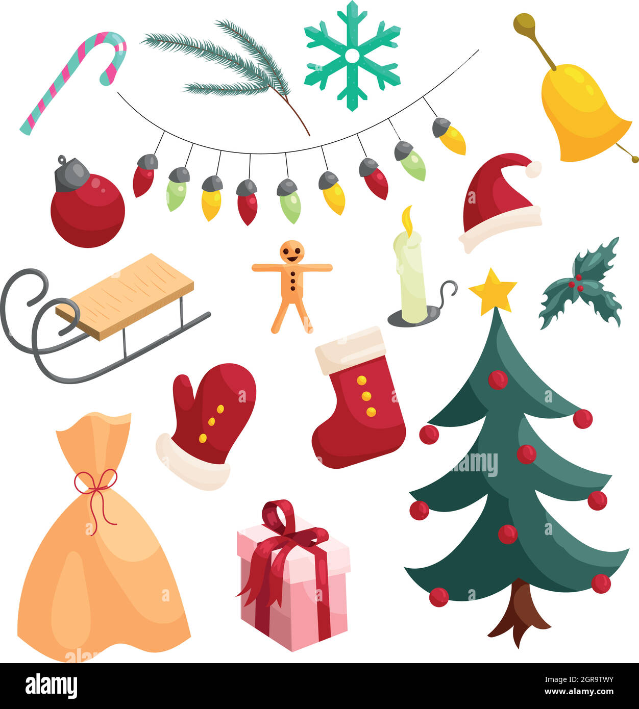 Christmas icons set, cartoon style Stock Vector Image & Art - Alamy
