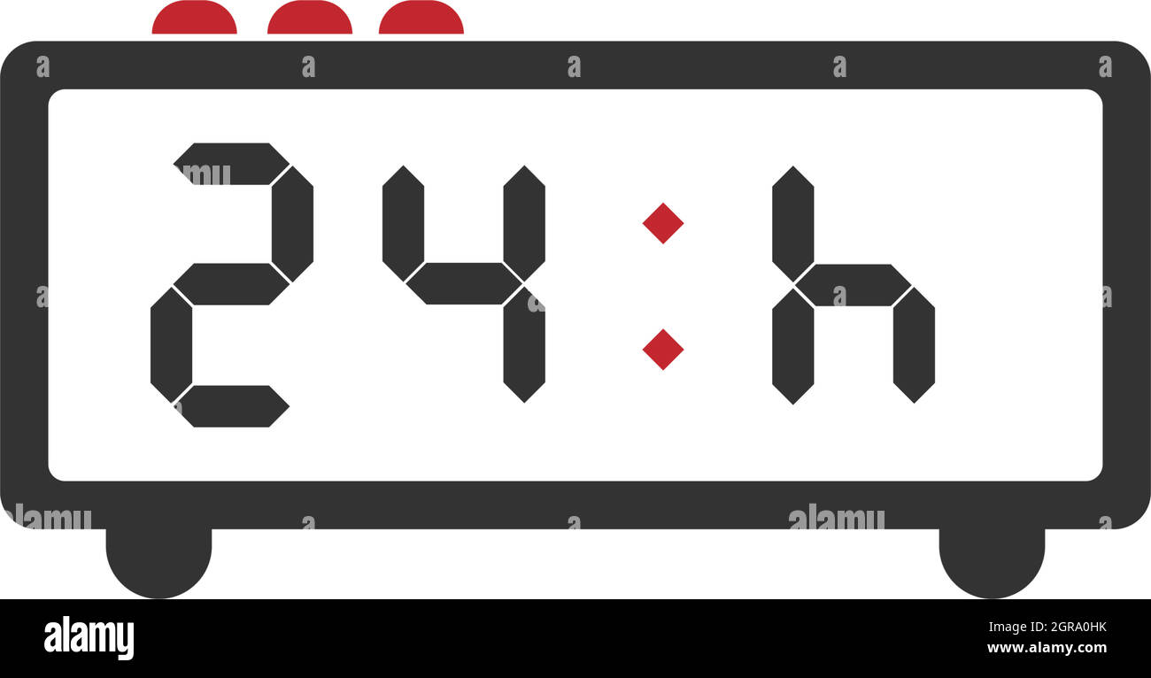 24 Hour icon logo vector illustration design Stock Vector