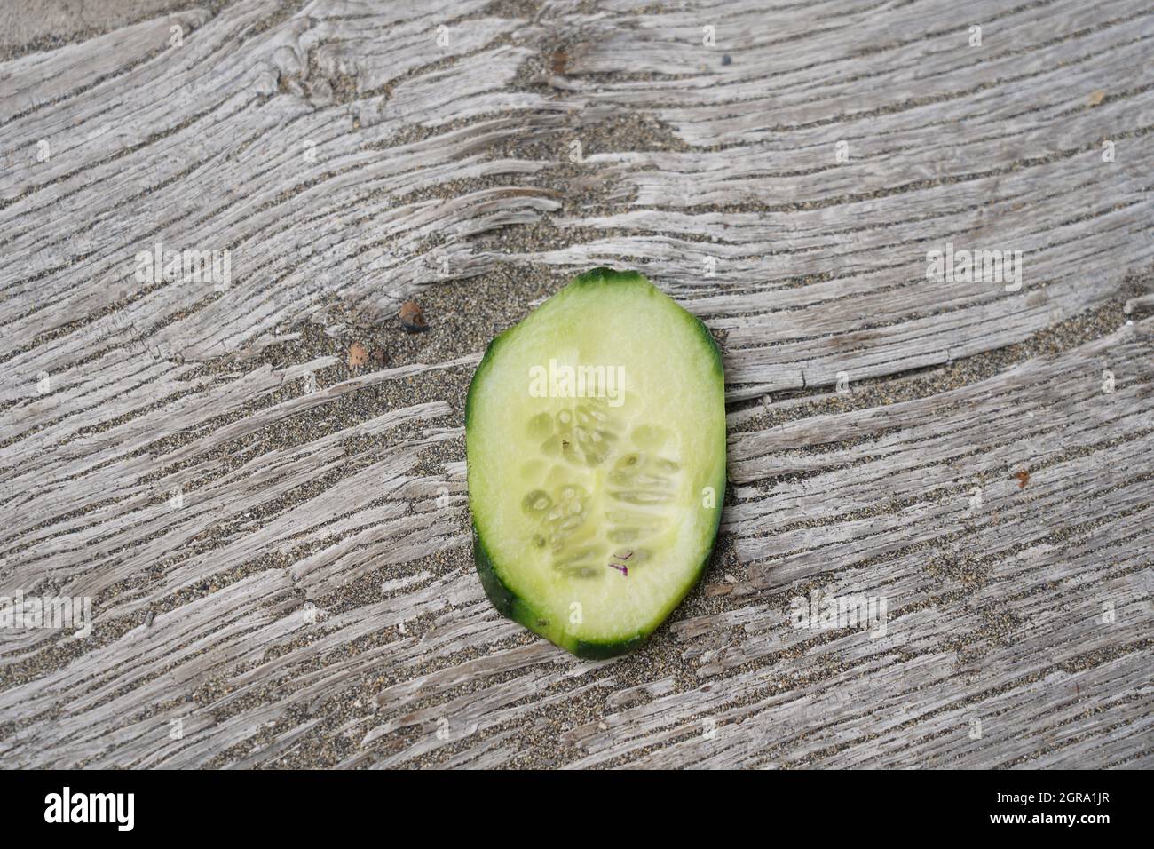 Slice Of Cucumber Stock Photo