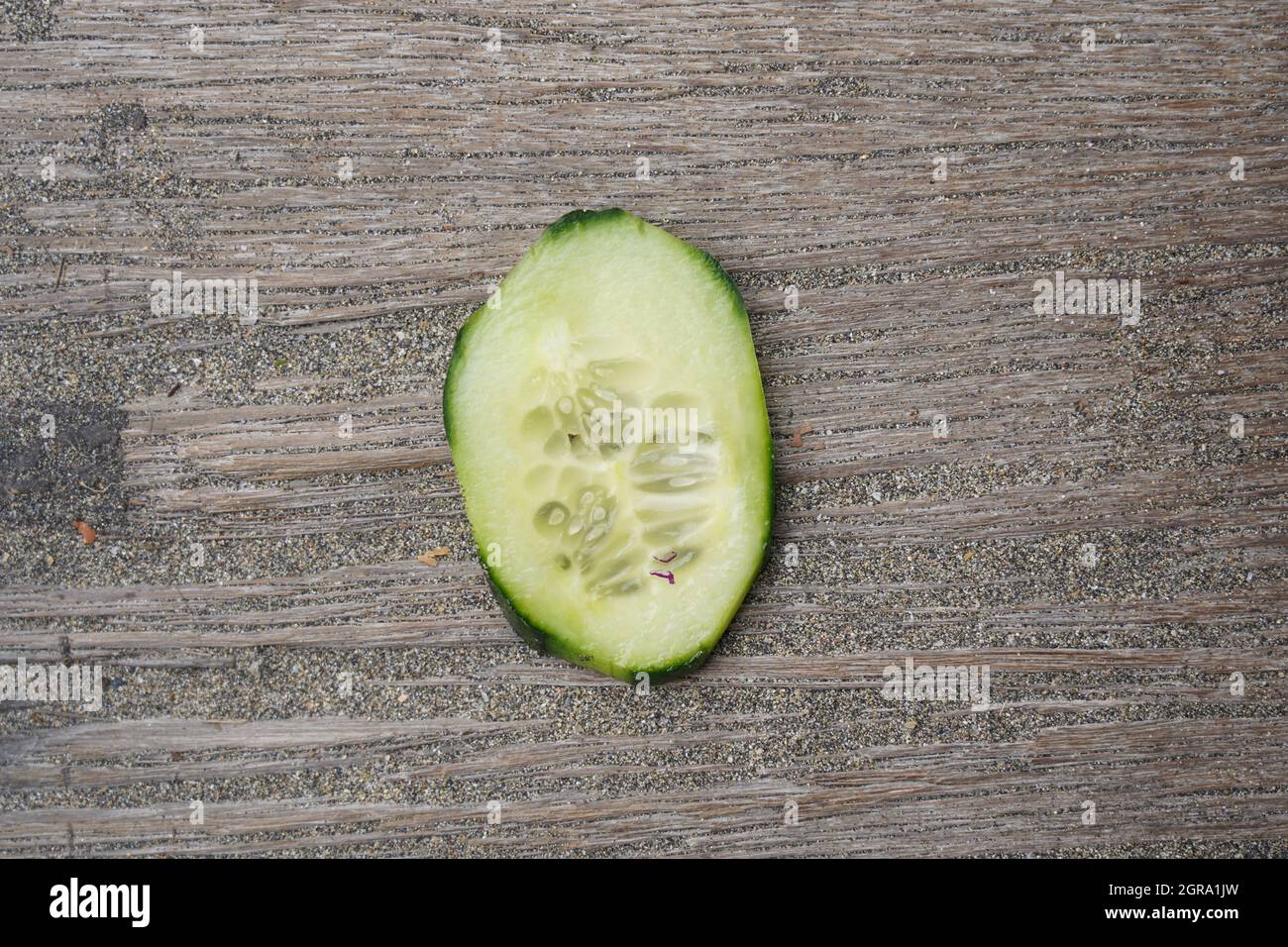 Slice Of Cucumber Stock Photo