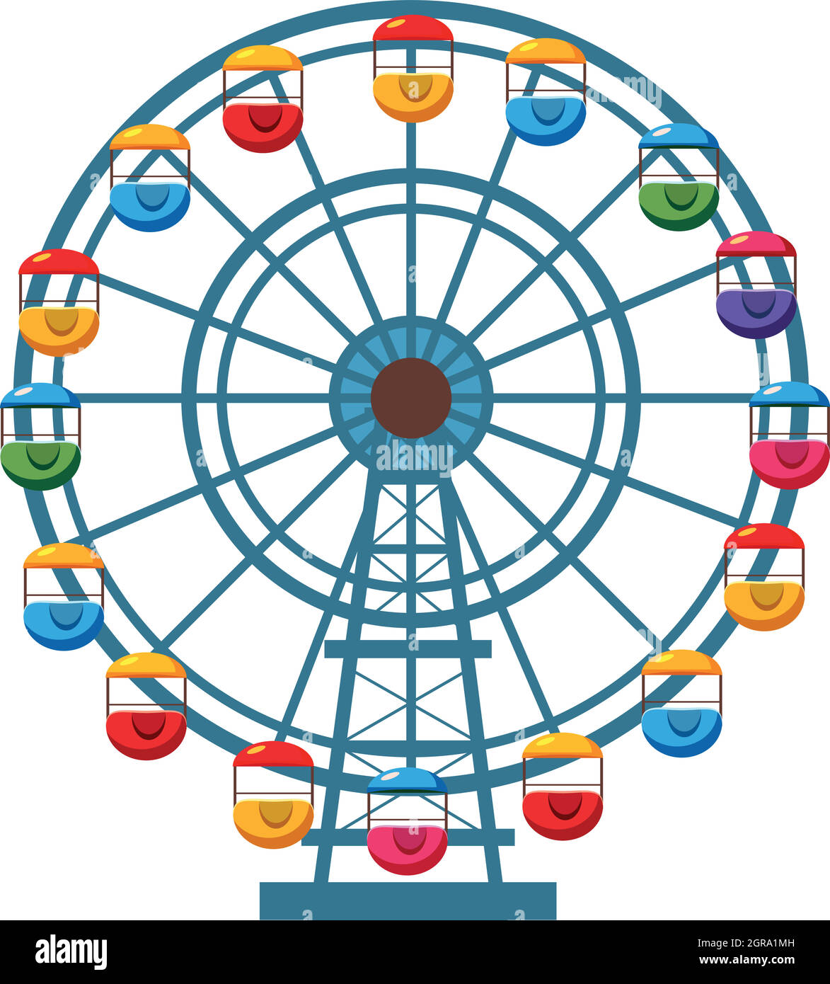 Ferris wheel icon, cartoon style Stock Vector Image & Art Alamy