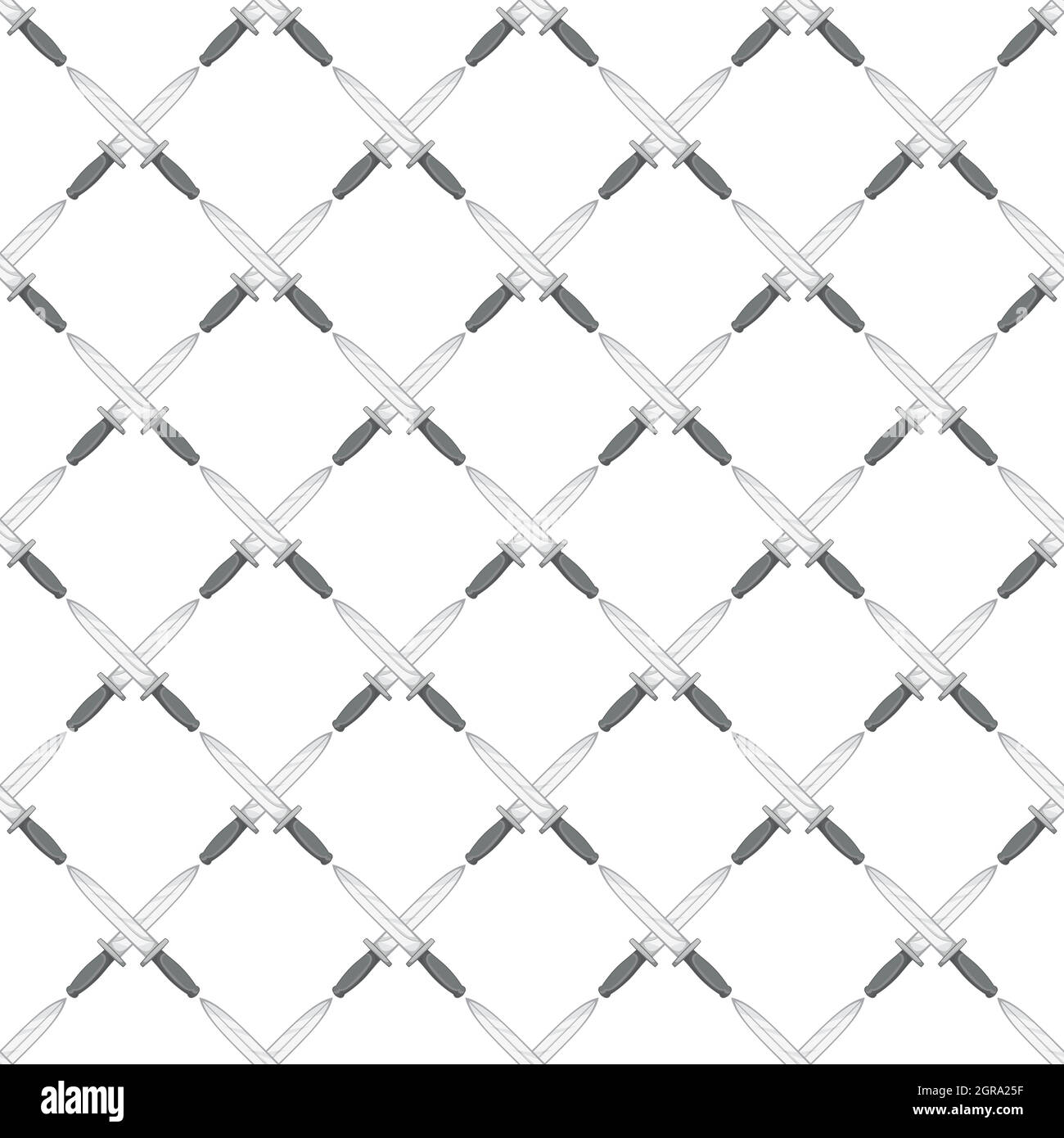 Swords seamless pattern Stock Vector
