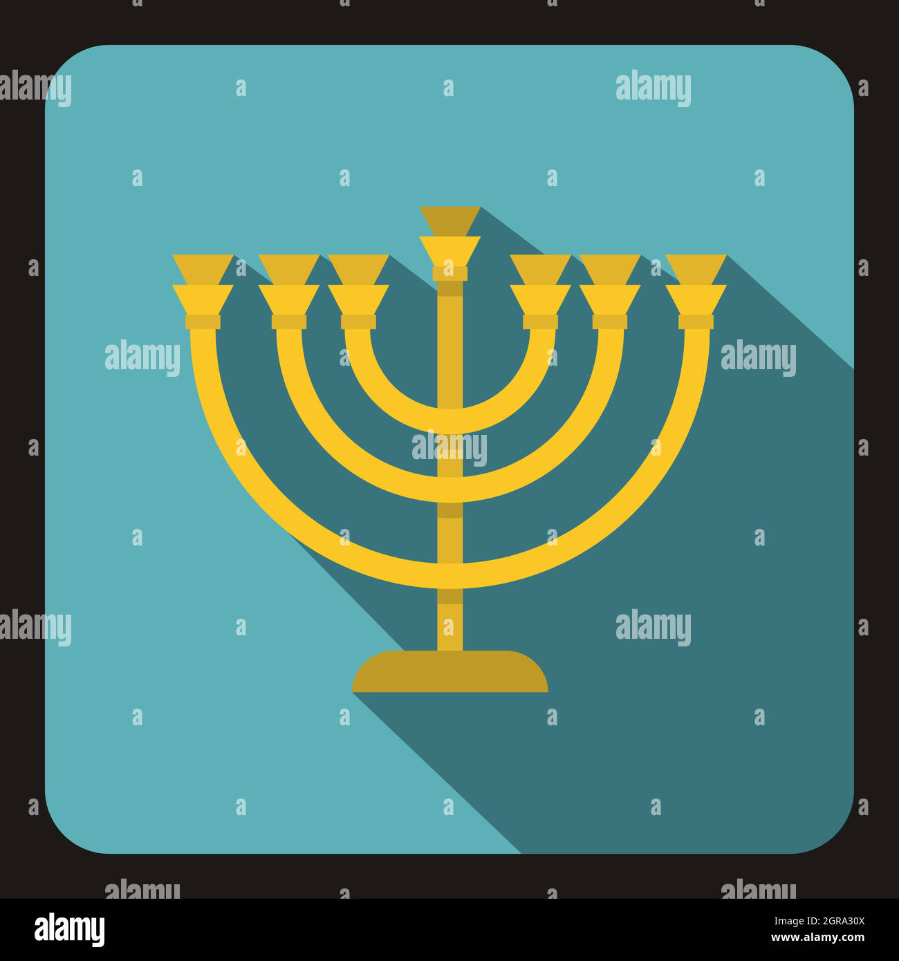 Menorah icon in flat style Stock Vector Image & Art Alamy