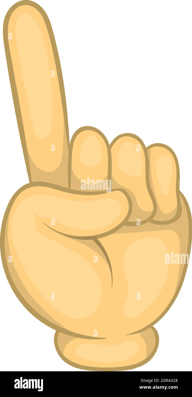Gesture thumb up icon, cartoon style Stock Vector