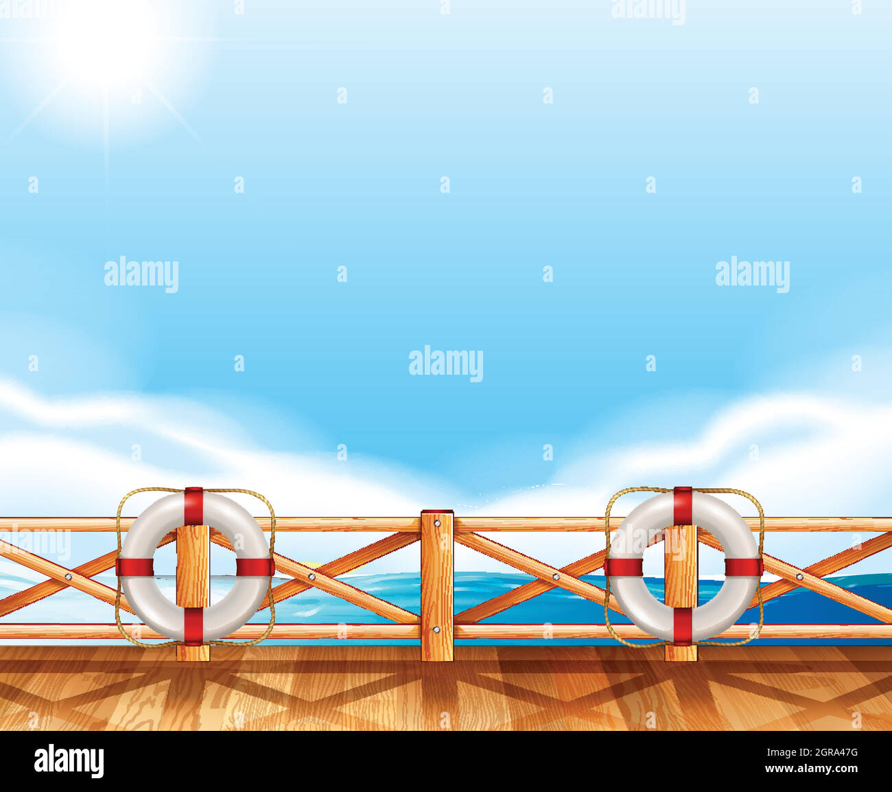 Deck scene Stock Vector Images - Alamy