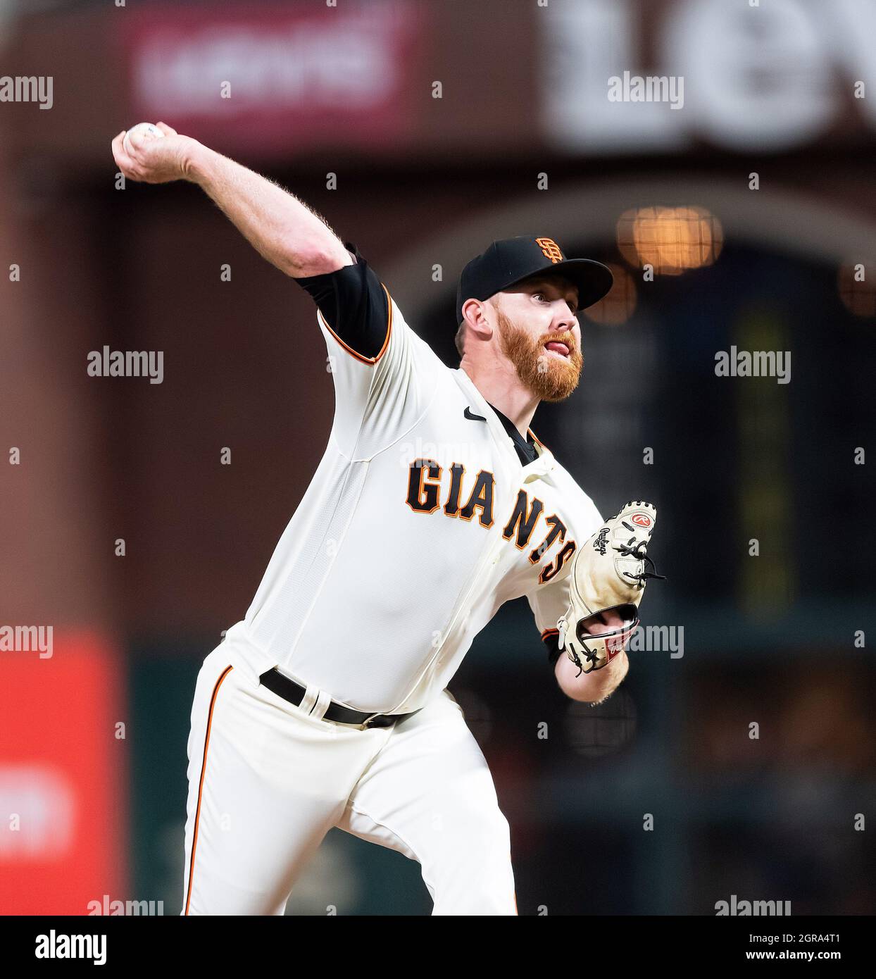 San Francisco, California, USA. 30th Sep, 2021. San Francisco Giants relief pitcher Zack Littell