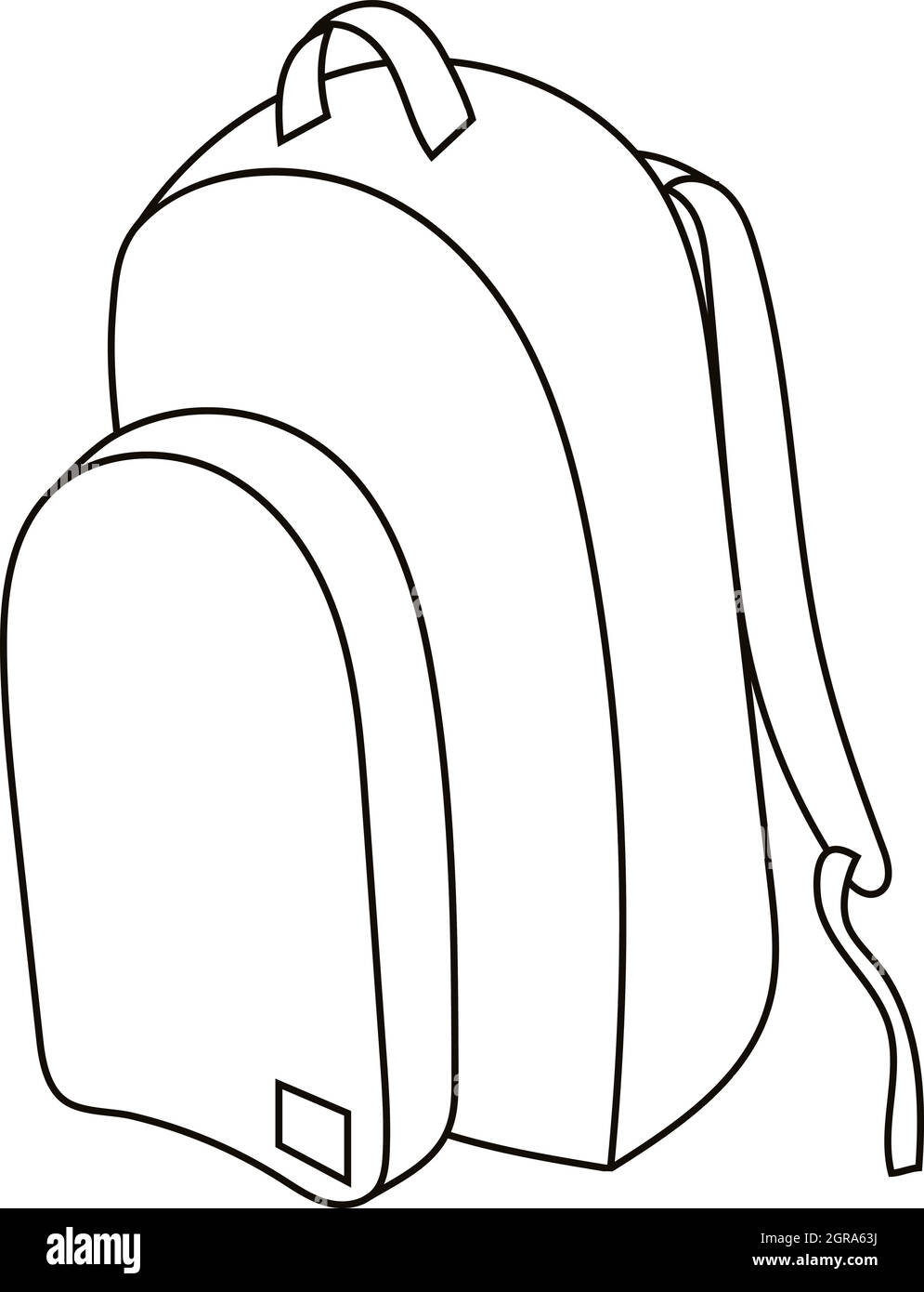 School backpack icon, outline style Stock Vector Image & Art - Alamy