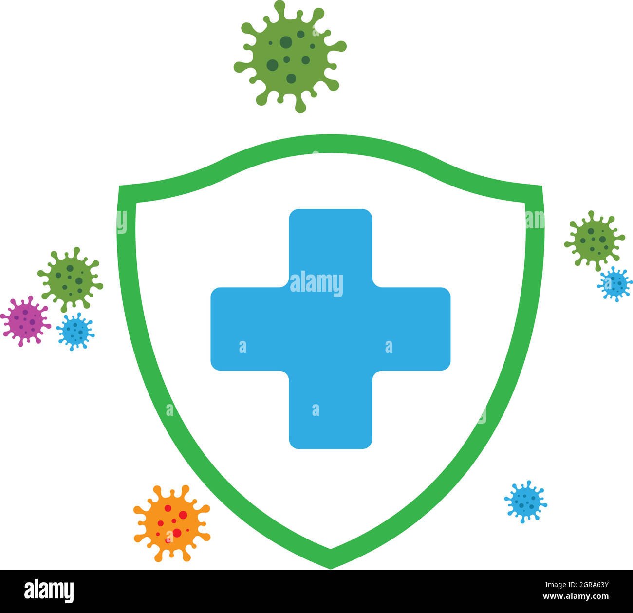 virus and bacteria icon vector illustration design Stock Vector