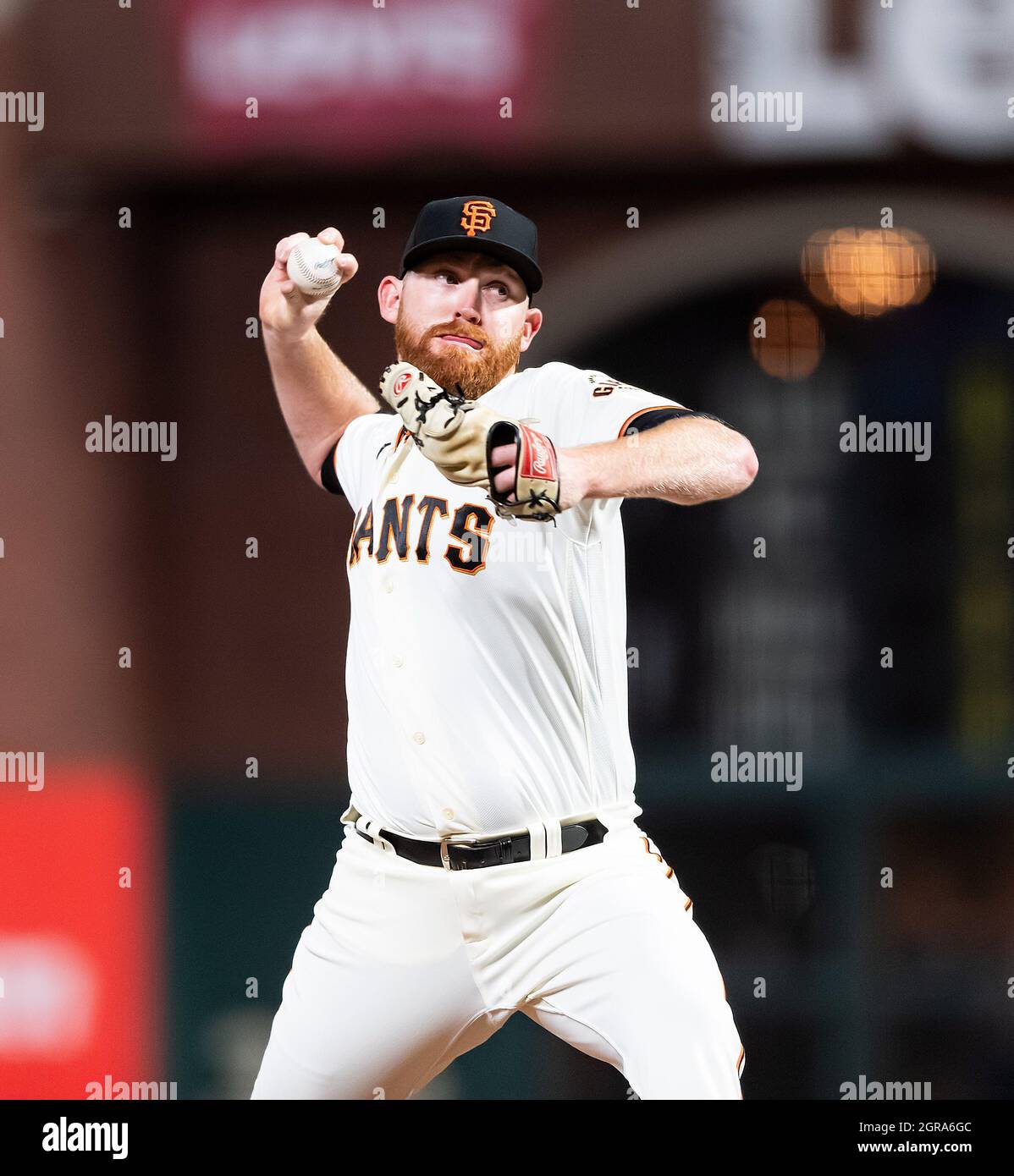 September 30, 2021: San Francisco Giants relief pitcher Zack Littell ...