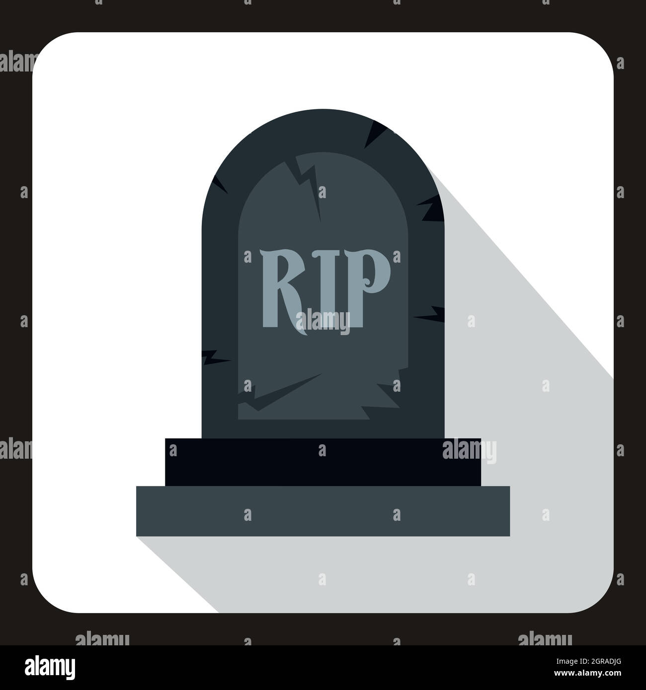 Tombstone icon in flat style Stock Vector