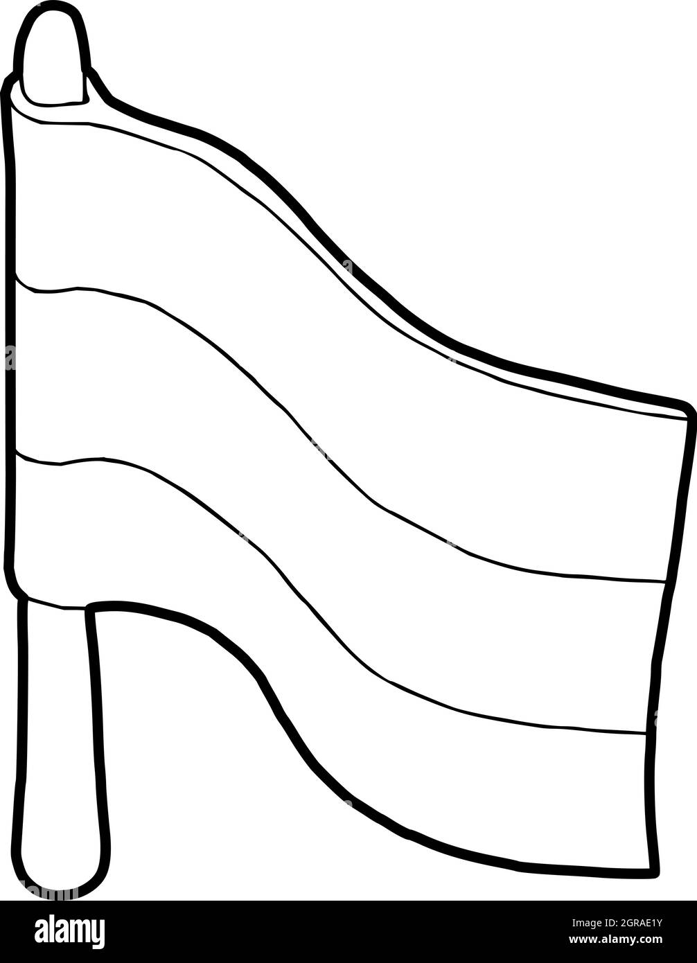 Flag icon in outline style Stock Vector