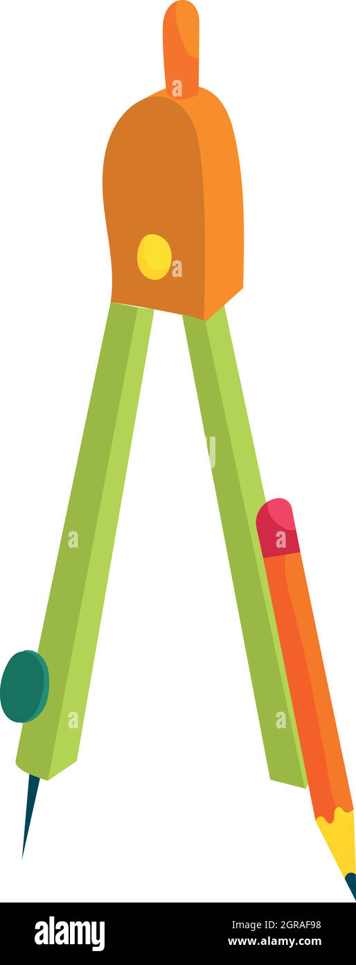 Cartoon compass geometry drawing school hires stock photography and