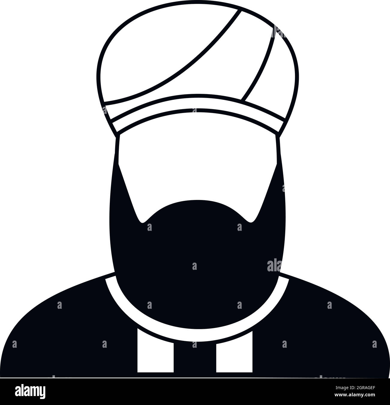 Muslim preacher icon, simple style Stock Vector