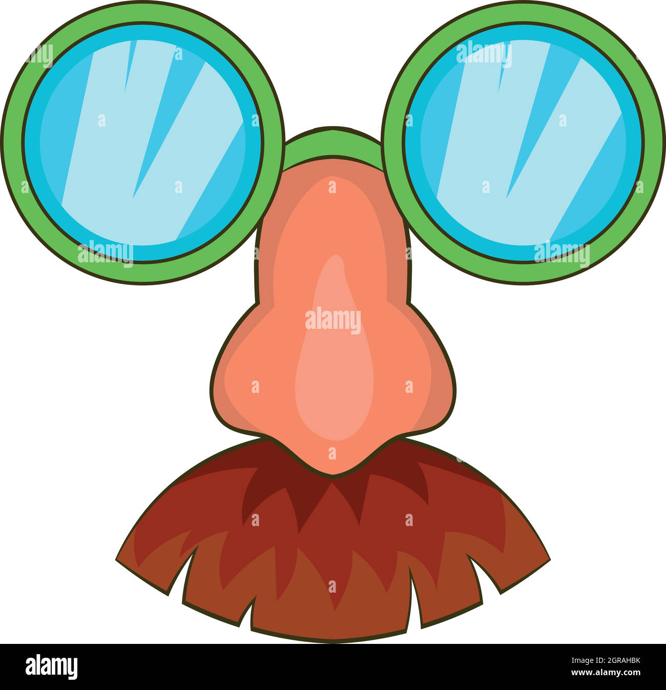 Disguise mask icon, cartoon style Stock Vector