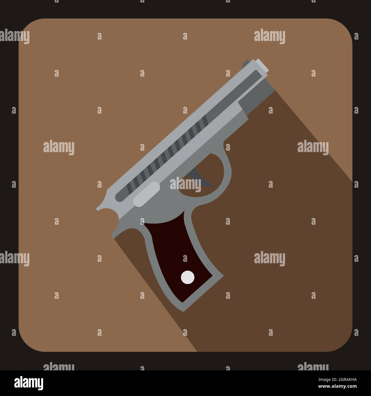Gun icon in flat style Stock Vector
